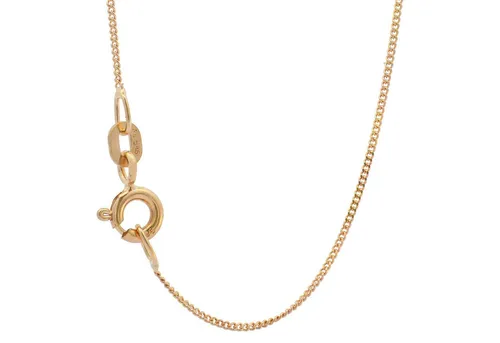 HOPLO Panzerkette Goldkette 14 Karat - Ketten ohne Anhänger, 36 cm lange Panzerkette aus massivem 585er Gold, hochglanzpoliert und ideal für Kinder.