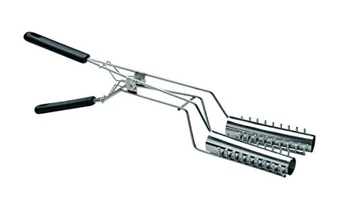 Kelomat Spagatkrapfenzange 2-tlg - Küchenzangen für perfekte Spagatkrapfen, aus Edelstahl, spülmaschinenfest und mit Greifzähnen für das typische Muster. Ideal für Krapfenliebhaber!