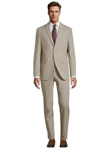 Steffen Klein Herren Designer Anzug Slim Fit in beige von Steffen Klein