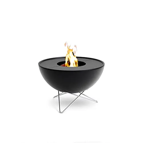 höfats BOWL 57 Plancha Set - raucharme Feuerstelle und Grill - Grills: Multifunktionale Feuerschale mit raucharmer Verbrennung und kippbarem Feuerkorb für Gartenpartys und BBQs. Inklusive 2 Plancha Grillplatten für vielseitigen Grillgenuss.