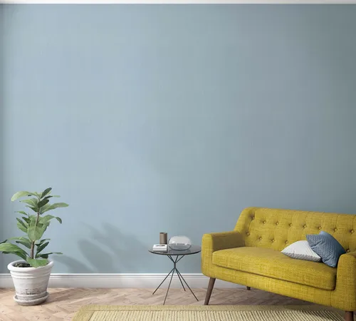 Tapete Hell Blau Uni für Schlaf und Wohnzimmer 10,05x0,70m MADE IN GERMANY