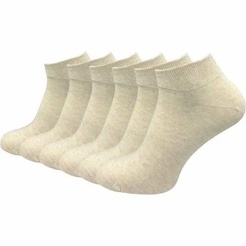 GAWILO Damen Sneaker Socken aus 100% reiner Baumwolle (6 Paar | 10 Paar) | kurze Füßlinge ohne drückende Naht über den Zehen (DE/NL/SE/PL, Numerisch, 39, 42, Regular, Regular, beige | 6 Paar)