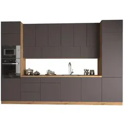 Küchenzeile Langen 360 cm in Grau - Moderne Küchenzeile in Grau, bestehend aus 15 Teilen, ideal für Ihre Küche. Mit praktischem Push-to-Open Mechanismus und eleganter Matt-Oberfläche.