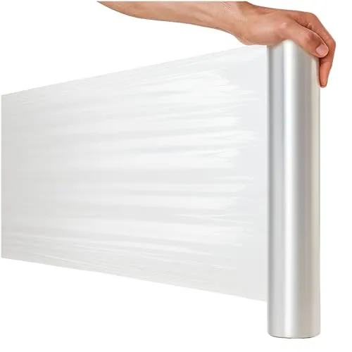 Produktbild Pakomat Stretchfolie Transparent | Palettenfolie Handstretchfolie 40 cm | 100 m Länge (bis 280 m dehnbar) 23my | Reißfest & stabil | Verpackungsfolie für Umzug, Möbel & Versand