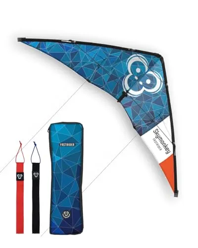 Skymonkey Fastrider Lenkdrachen Kinder, Jugendliche und Erwachsene, 2-Leiner Lenkdrache, Spannweite: 127cm - Galaxyblue