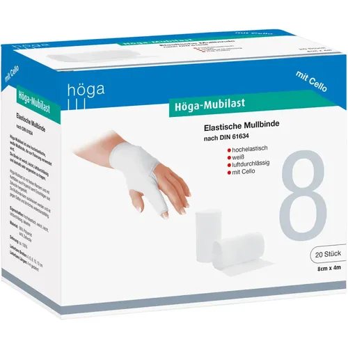 HÖGA-MUBILAST Fixierbinde 8 cmx4 m m.Cellophan 1 St PZN 04401517