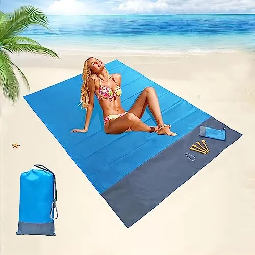 Gigmeta Wasserdichte Strandmatte 200 x 140 cm – Tragbare Picknickdecke für Reisen und Camping
