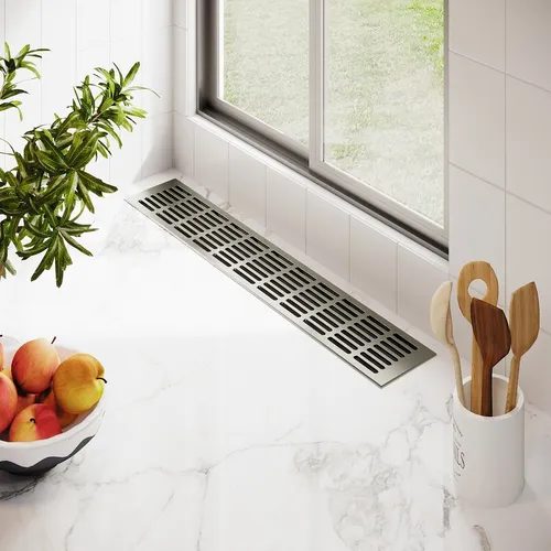 Aluminium Stegblech Lüftungsgitter Heizungsdeckel Edelstahl eloxiert 100mm x 500