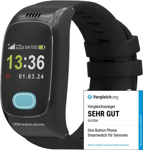 One Button Phone Modell 2024 - Seniorenhandy mit SOS und Sturzerkennung - Seniorenhandy mit einfacher Ein-Knopf-Bedienung, GPS-Ortung und automatischer Sturzerkennung für mehr Sicherheit und Freiheit im Alltag.