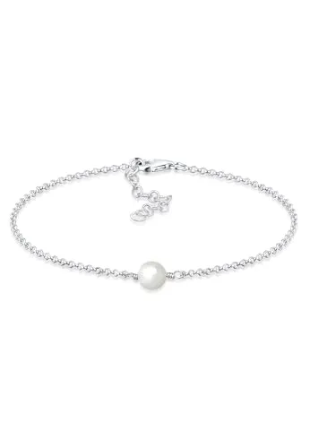 Elli Perlenarmband mit Muschelkernperle aus 925 Sterling Silber - Elegantes Perlenarmband aus 925 Sterling Silber mit einer strahlenden Muschelkernperle, die für einen einzigartigen Glanz sorgt. Ein stilvolles Schmuckstück, das jedes Handgelenk zum Funkeln bringt.