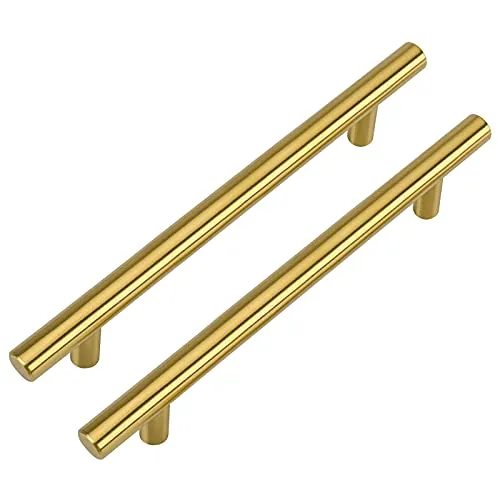 Stück Schrankgriffe Gold Möbelgriffe 128mm Schrankgriffe Edelstahl - LONTON Schubladengriffe Gold küchengriffe Modern Goldene Griffe für Küchenschränke 15
