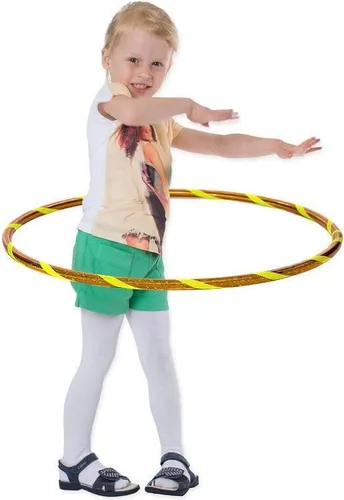 Super Star Kinder Hula Hoop, Ø60cm, Gelb-Gelb - Bauchtrainer & Rückentrainer: Hochwertiger, handgefertigter Hula Hoop für Kinder, fördert spielerisch die Gesundheit und Körperhaltung. Grip Tape sorgt für besseren Halt und Kontrolle.