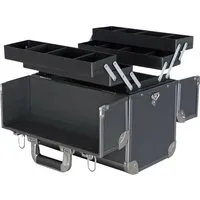 HMF Werkzeugkoffer mit 12 Trennwänden - Geräumiger Werkzeugkoffer, ideal für Werkzeuge, Angelutensilien oder Kosmetik. Mit 12 Trennwänden und praktischem Schultergurt für einfachen Transport.