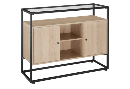 TecTake Sideboard Oldham 100x38x80,5cm in braun von tectake