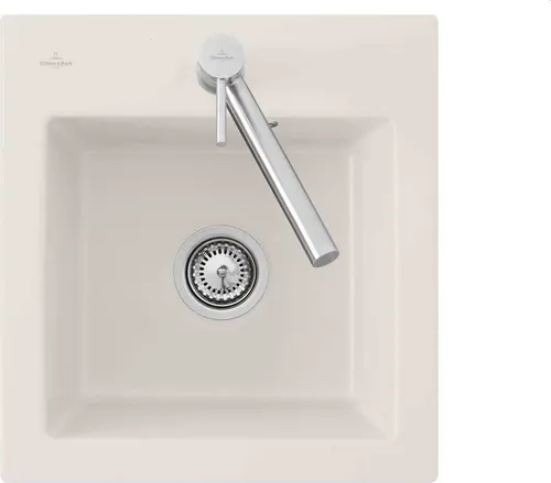 Villeroy & Boch Subway 45 XS Crema Keramikspüle - Elegante Einbauspüle in Crema mit Handbetätigung, ideal für Unterschränke ab 45 cm – perfekt für moderne Küchen.