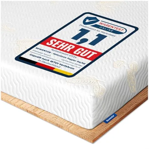 Newentor® Matratzen Topper 140x200cm – 2-in-1 Komfort für erholsamen Schlaf