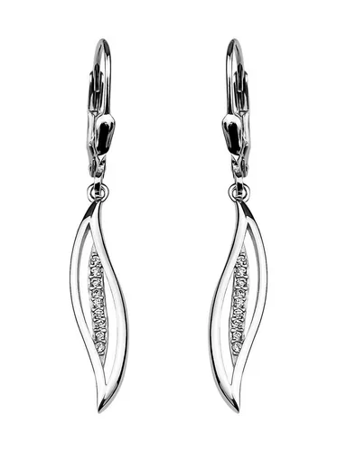 Sofia Milani Paar Ohrhänger Gebogen aus 925 Silber - Elegante Ohrhänger aus 925 Silber mit funkelnden Zirkonia, perfekt für den Alltag und besondere Anlässe.