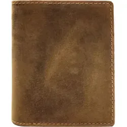 Jockey Club Echt Leder Geldbörse mit RFID Schutz - Elegantes Portemonnaie aus naturbelassenem Hunterleder im Vintage Look, ausgestattet mit RFID Schutz gegen unbefugtes Auslesen persönlicher Daten. Praktische Fächer für Karten und Scheine.