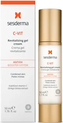Sesderma C-Vit Gelcreme 50 ml - Revitalisierende Tagescreme mit hochkonzentriertem Vitamin C - Tagescreme für Damen, 50 ml. Versorgt die Haut mit Feuchtigkeit, revitalisiert und sorgt für einen strahlenden Teint. Ideal gegen Anzeichen von Müdigkeit und Hautalterung.