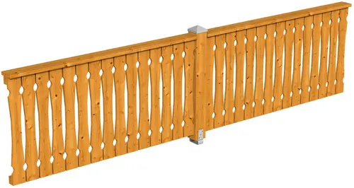 Brüstung Balkonschalung SKAN HOLZ 4-Eck-Pavillon Gr.3 Eiche hell - Gartenhäuser: Hochwertige Holz-Balkonschalung für 4-Eck-Pavillon, sorgt für eine stilvolle und geschützte Atmosphäre im Garten.