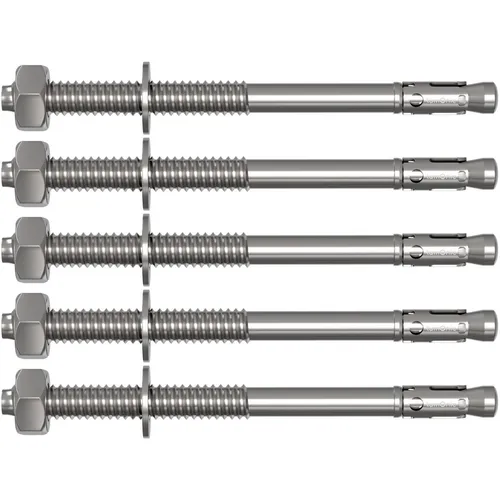 5x M16x215mm Schwerlastanker Verzinkt Keilanker Schwerlastdübel Bolzenanker Blit