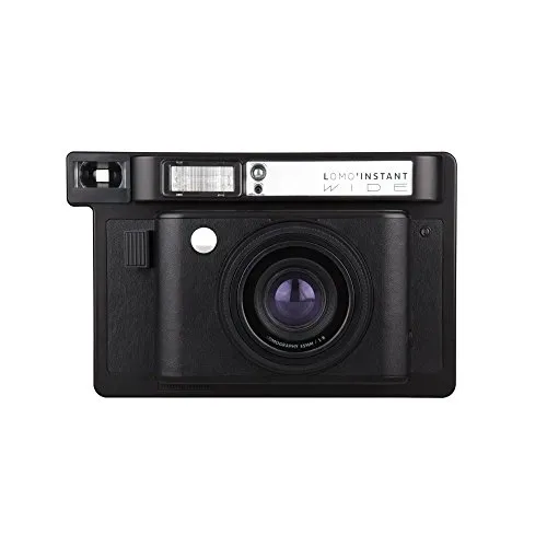 Lomography Lomo'Instant Wide Black - Analogkamera für Sofortbilder, bietet doppelte Größe für mehr kreative Freiheit und Spaß beim Fotografieren.