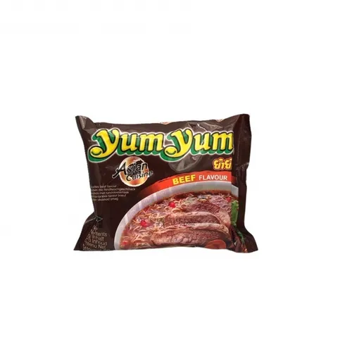 Yum Yum Instantnudeln Rindfleischgeschmack 30x60g - Schnell zubereitete Instantnudeln mit herzhaftem Rindfleischgeschmack im praktischen Vorratskarton. Ideal für Uni, Büro oder kleine Hungerattacken – einfach mit heißem Wasser übergießen und genießen!