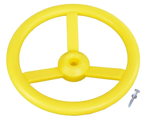 Steuerrad für Spielturm gelb Lenkrad Kletterturm Baumhaus Kinder Lenker 31 cm