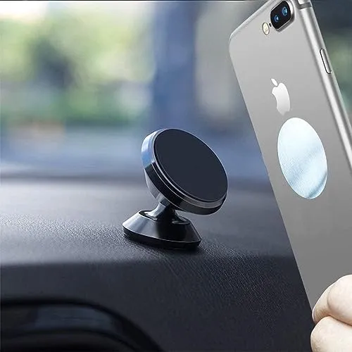 Auto Handyhalterung Magnet 360° Drehbar - Universelle Kompatibilität für iPhone, Samsung & Huawei - Kfz-Handyladestationen mit superstarker Magnetkraft und selbstklebendem Design für eine sichere Befestigung an Armaturenbrett oder Schreibtisch.