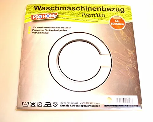 Bestlivings Waschmaschinenbezug (Weiß) 60x60cm mit Gummizug, Trocknerbezug Waschmaschinenschonbezug in vielen vers. Farben - Trocknerauflage