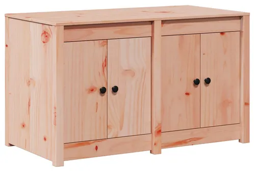 vidaXL Küchenschrank mit Tür Braun 106 x 55 x 64 cm aus Massivholz Kiefer - Küchenunterschrank aus robustem Kiefernholz, ideal für ordentliche Aufbewahrung mit flächenbündigen Türen und modernem Design, perfekt für jede Küche.