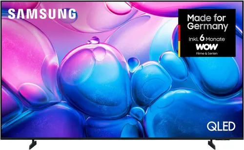 Samsung 65 Zoll QLED Q6F 4K Smart TV (2025) - Hochwertiger Fernseher - Erleben Sie brillante Farben und gestochen scharfe Bilder mit dem 65 Zoll QLED Smart TV. Genießen Sie Smart TV-Funktionen und ein modernes, rahmenloses Design für Ihr Zuhause.