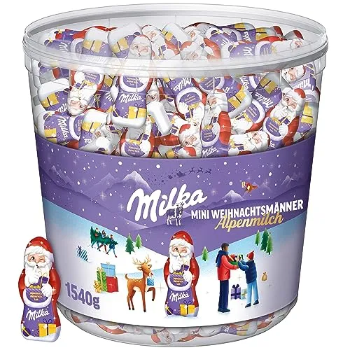 Milka Mini Weihnachtsmänner Alpenmilch Schokolade 1,54 kg in rot von Milka