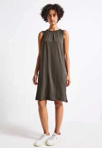 STREET ONE Midikleid – ärmelloses Kleid in braun - Kleider, elegantes Midi-Kleid in Unifarbe, aus 95% Viskose für hohen Tragekomfort, ideal für den Alltag oder besondere Anlässe.