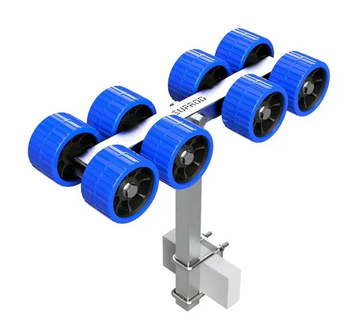 SUPROD Auffahrrampe Sliprollen Slipwagen für Bootstrailer - Effiziente Sliphilfe mit 8 EVA-Reifen (Ø 120 mm), ideal für das einfache Slippen von Booten. Robuste Stahlkonstruktion für hohe Korrosionsbeständigkeit.