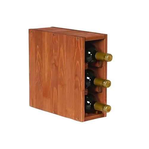 PROREGAL VINCELLAR MOD Weinregal - Modulares Weinregal aus massivem Kiefernholz, ideal für die flexible Gestaltung von Weinlagerräumen. Schmal für 3 Flaschen, perfekt für Zuhause oder Geschäfte.