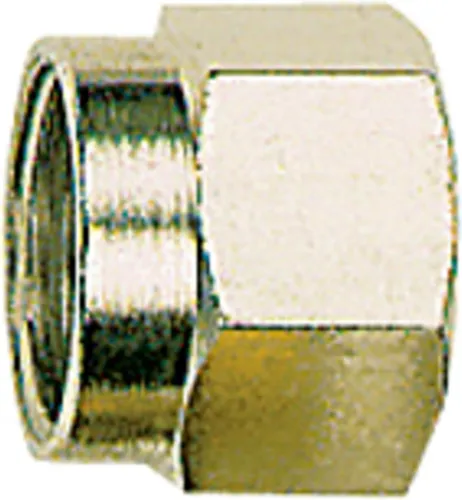 Rieglerberwurfmutter, M18x1,5, Rohr-Außen-Ø 12 mm, Messing vern.