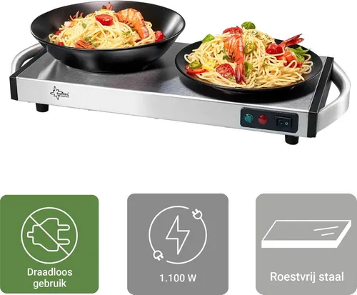 SunTec WHP-8472 1100W Warmhalteplatte