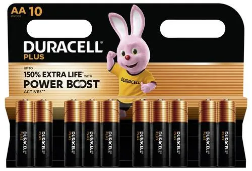 Duracell Plus Power Boost Mignon (AA)-Batterie Alkali-Mangan 1.5V 10St.
