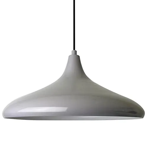 bamyum Pendelleuchte Champion Grau Ø35 cm - Moderne Pendelleuchte für Esstisch und Schlafzimmer, aus langlebigem Metall mit E27 Fassung, ideal für individuelle Lichtstärke und einfache Montage.
