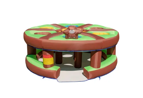 COSTWAY Aufblasbares Hau-den-Maulwurf Spiel für Kinder – Riesenspaß für 3 Kinder