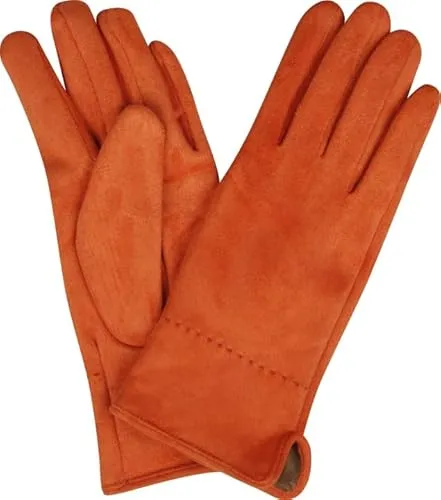 Capelli New York Wildlederoptik Handschuhe Farbe Orange Wildlederlook