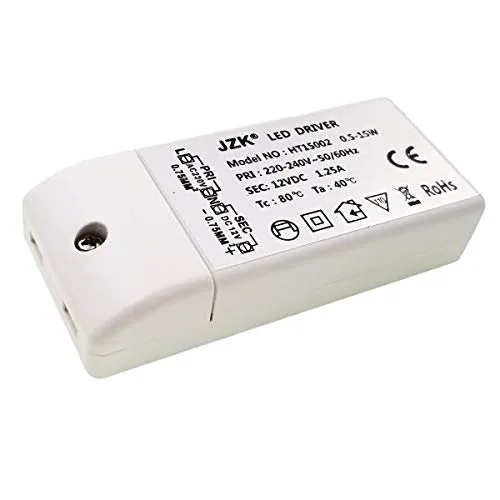 JZK Eingang: 220-240V, Ausgang: DC 12V, 1.25A DC, 15W, LED-trafo LED leuchmittel transformator netzteil treiber, 9.1 × 4.1× 1.9 cm