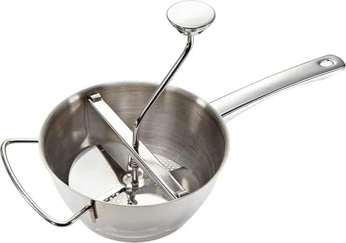 LEIFHEIT ProLine Passiermühle 23050 - Pressen: Ideal zum Pürieren von Obst und Gemüse, inklusive 3 Passiereinsätze für perfekte Texturen. Perfekt für Marmelade, Kompott und gesunde Babynahrung.