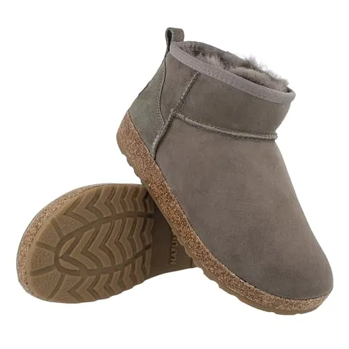 Haflinger Elsa Anthrazit 41 - Damen Lammfell Boots in Anthrazit, elegantes Design mit warmem Lammfellfutter und hochwertigem Kork-Latex-Fußbett für optimalen Komfort und Unterstützung – ideal für kühle Tage.