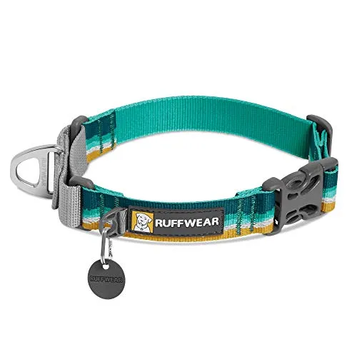 Ruffwear Hunde-Halsband Web Reaction Collar Seafoam - Tierhalsbänder - Halbwürger-Halsband für sicheren Halt, reflektierendes Gurtband und einfache Handhabung. Ideal für aktive Hunde, die sich leicht aus herkömmlichen Halsbändern befreien.