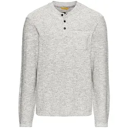 camel active Herren Henley Langarmshirt Grau von camel active