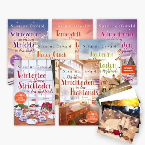 Der kleine Strickladen in den Highlands Band 1-6 mit exklusivem Postkartenset