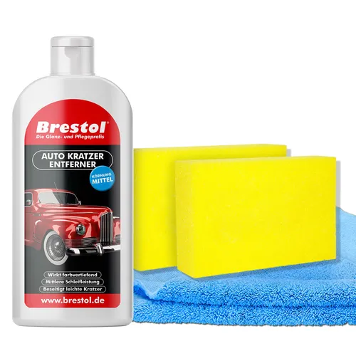 BRESTOL 500 ml AUTO KRATZERENTFERNER - Autopolitur für strahlenden Lack - Autopflege & Motorradpflege: Effektive Kratzerentfernung und Lackauffrischung für ein glänzendes Finish, ideal für die Außenreinigung.