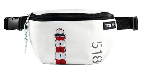 NO FISH Bauchtasche Gürteltasche Leuchtturm Rot in weiß von 360 Grad Kramer Taschenagentur
